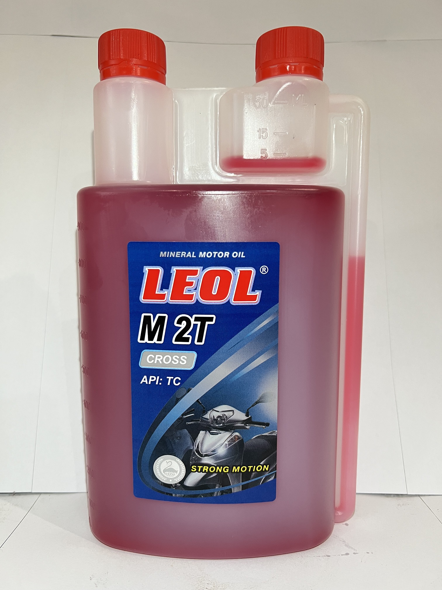 Масло двотактне мінеральне M 2Т SAE 30 API ТС, ISO L-EGB, JASO FB ЛЕОЛ CROSS Каністра 1 л. с дозатором